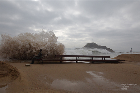 Temporal en Blanes.